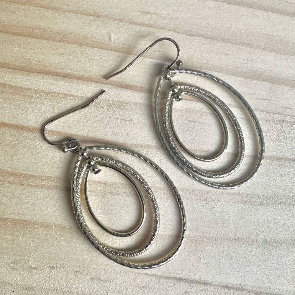 Multi Hoop gold tone Dangle Earrings